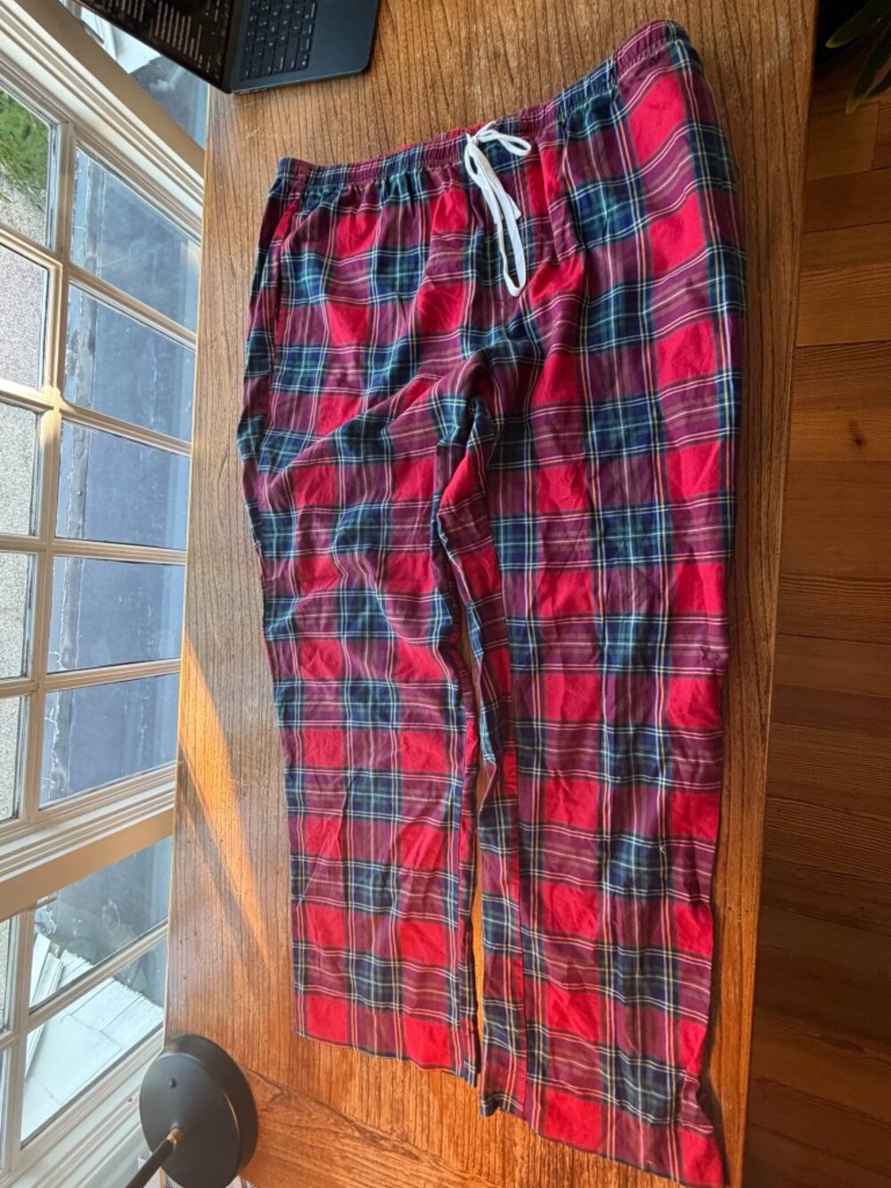 Vineyard Vines Red Plaid Cotton Pajama Lounge Pants Mens XL